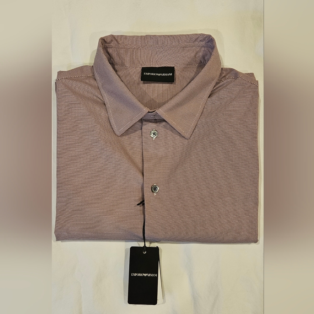 Emporio Armani Men's Red Shirt NEW WITH TAGS